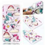 Pattern Printing Soft TPU Phone Case for Samsung Galaxy A7 (2018) A750 – Unicorns and Rainbow
