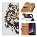 Pattern Printing PU Leather Card Holder Protection Shell for Samsung Galaxy A6s – Fierce Tiger