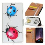 Pattern Printing PU Leather Card Holder Protection Case for Samsung Galaxy A6s – Colorful Ladybirds