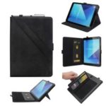 PU Leather Tablet Cover [Card Slots Stand] for Samsung Galaxy Tab S3 9.7 T820 T825 – Black