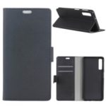 PU Leather Magnetic Wallet Mobile Phone Case for Samsung Galaxy A7 (2018) – Black