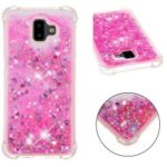 Glitter Powder Quicksand Shockproof TPU Gel Case for Samsung Galaxy J6 Plus J610F / J6 Prime – Rose