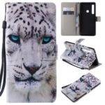 Patterned Wallet Stand Magnetic Leather Flip Mobile Case for Samsung Galaxy A9 (2018) / A9 Star Pro / A9s – Leopard Face