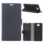 PU Leather Flip Case Wallet Stand Phone Cover for Sony Xperia XA3 Ultra – Black