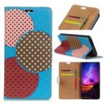 Pattern Printing Wallet Leather Protection Casing for Sony Xperia XA3 – Seamless Circles Pattern