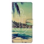 Pattern Printing Leather Wallet Case for Sony Xperia XZ3 – Anchor Pattern