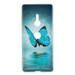 Luminous Glow Pattern Printing TPU Case for Sony Xperia XZ3 – Blue Butterfly