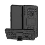 Anti-slip PC + TPU Hybrid Case with Kickstand for LG V40 ThinQ – Black