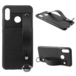 Triangle Texture Soft TPU Protection Case with Handheld for Huawei nova 3 – Black