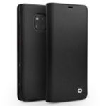 QIALINO Classic Gen II Cowhide Genuine Leather Wallet Mobile Case for Huawei Mate 20 Pro – Black