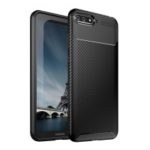 Beetle Series Carbon Fiber TPU Protection Cellphone Case for Huawei Y6 (2018) / Honor 7A (without Fingerprint Sensor) – Black
