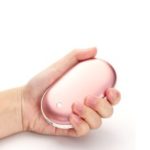 Cobblestone Shaped Hand Warmer External Power Bank with 3000mAh Capacity for iPhone iPad Samsung Etc. – Pink
