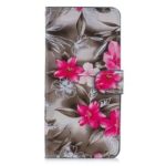 Pattern Printing Magnetic Leather Wallet Case for Huawei Mate 20 – Vivid Flowers