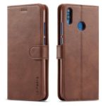 LC.IMEEKE Wallet Leather Stand Case for Huawei Honor 8X – Coffee