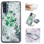 Embossment Pattern Quicksand TPU Phone Case for Huawei P20 Pro – Lace Flower Pattern