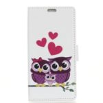 Pattern Printing Leather Wallet Case for Huawei Y9 (2019) / Enjoy 9 Plus – Sweet Owl Family