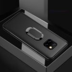 Magnetic Finger Ring Kickstand Matte TPU Back Case for Huawei Mate 20 Pro – Black