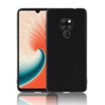 Retro Velvet Cloth Coated PC + TPU Hybrid Case for Huawei Mate 20 X – Black