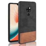 [Bi-color Splicing] PU Leather Coated PC + TPU Hybrid Case for Huawei Mate 20 X – Black
