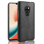 Crocodile Texture PU Leather Coated Hard Case for Huawei Mate 20 – Black