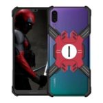 Heroes Series Bumper for Huawei P20 [X-Shaped] Electroplating Metal Bumper Casing with Kickstand – Red / Black