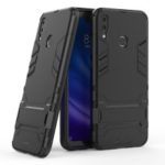 Cool Guard Plastic + TPU Hybrid Phone Case with Kickstand for Huawei Y9 (2019) / Enjoy 9 Plus – Black