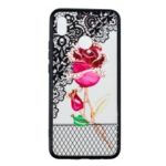 Embossment Lace Flower PC TPU Combo Phone Shell for Huawei nova 3 – Rose Flower