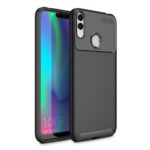 Anti-drop Carbon Fiber Texture Soft TPU Case for Huawei Honor 8C – Black