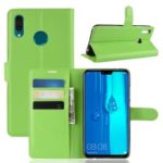 Litchi Skin Leather Wallet Cover for Huawei Y9 (2019) / Enjoy 9 Plus in China – Green