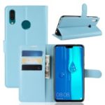 Litchi Skin Wallet Leather Case with Stand for Huawei Y9 (2019) / Enjoy 9 Plus in China – Baby Blue