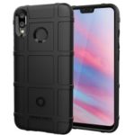 Anti-shock Square Grid Texture Soft TPU Phone Case for Huawei Y9 (2019) / Enjoy 9 Plus in China – Black