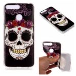 Pattern Printing Matte Surface IMD TPU Phone Cover Case for Honor 7A (with Fingerprint Sensor) / Honor 7A Pro / Enjoy 8e – Skull