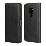 Genuine Leather Protection Phone Casing with [Stand Wallet] for Huawei Mate 20 – Black