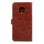 Crazy Horse Magnetic Stand Wallet PU Leather Protective Case for Huawei Mate 20 Pro – Brown