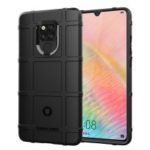 Anti-shock Square Grid Texture Soft TPU Phone Case for Huawei Mate 20 X – Black