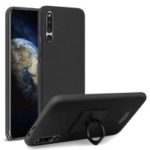 IMAK Ring Holder Kickstand Matte Hard PC Phone Casing + Screen Protector for Huawei Honor Magic 2 – Black
