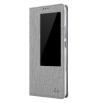 VILI DMX Window View Cross Texture Leather Stand Case for Huawei Mate 20 Pro – Grey