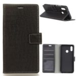 Vintage Crocodile Texture PU Leather Stand Phone Case for Motorola One / P30 Play – Black
