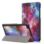 Pattern Printing Tri-fold Stand Leather Casing for Lenovo Tab E7 TB-7104F – Galaxy