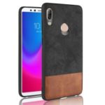 Bi-color Splicing PU Leather Coated PC + TPU Hybrid Case for Lenovo K5 Pro – Black