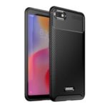 Beetle Series Carbon Fiber TPU Protection Cellphone Case for Xiaomi Redmi 6A (Single 12MP Rear Camera) – Black
