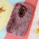 Soft Fur Coated Rhinestone TPU Cover Shell for Xiaomi Pocophone F1 / Poco F1 (India) – Red