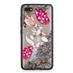Lace 3D Rhinestone Decor PC TPU Hybrid Phone Casing for Xiaomi Redmi 6A (Single 12MP Rear Camera) – Vivid Flower