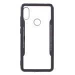 Transparent Acrylic Back + Silicone Frame Hybrid Case for Xiaomi Redmi Note 6 Pro – All Black