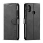 LC.IMEEKE Wallet Leather Stand Case for Xiaomi Redmi Note 6 Pro – Black