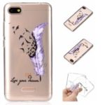 Pattern Printing Embossed TPU Case for Xiaomi Redmi 6A – Purple Quill Pen