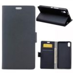 Wallet Stand Protective PU Leather Mobile Case for Xiaomi Mi 8 Pro – Black
