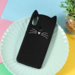 3D Moustache Cat Silicone Case for Xiaomi Mi A2 / Mi 6X (China) – Black