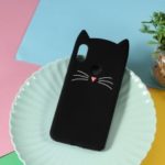 3D Moustache Cat Silicone Case for Xiaomi Redmi Note 6 Pro – Black