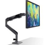 BESTAND Single Arm Stand for LED Screen and TV Vesa Display Desk Mount Stand for 17”-27” Computer Monitor – Black